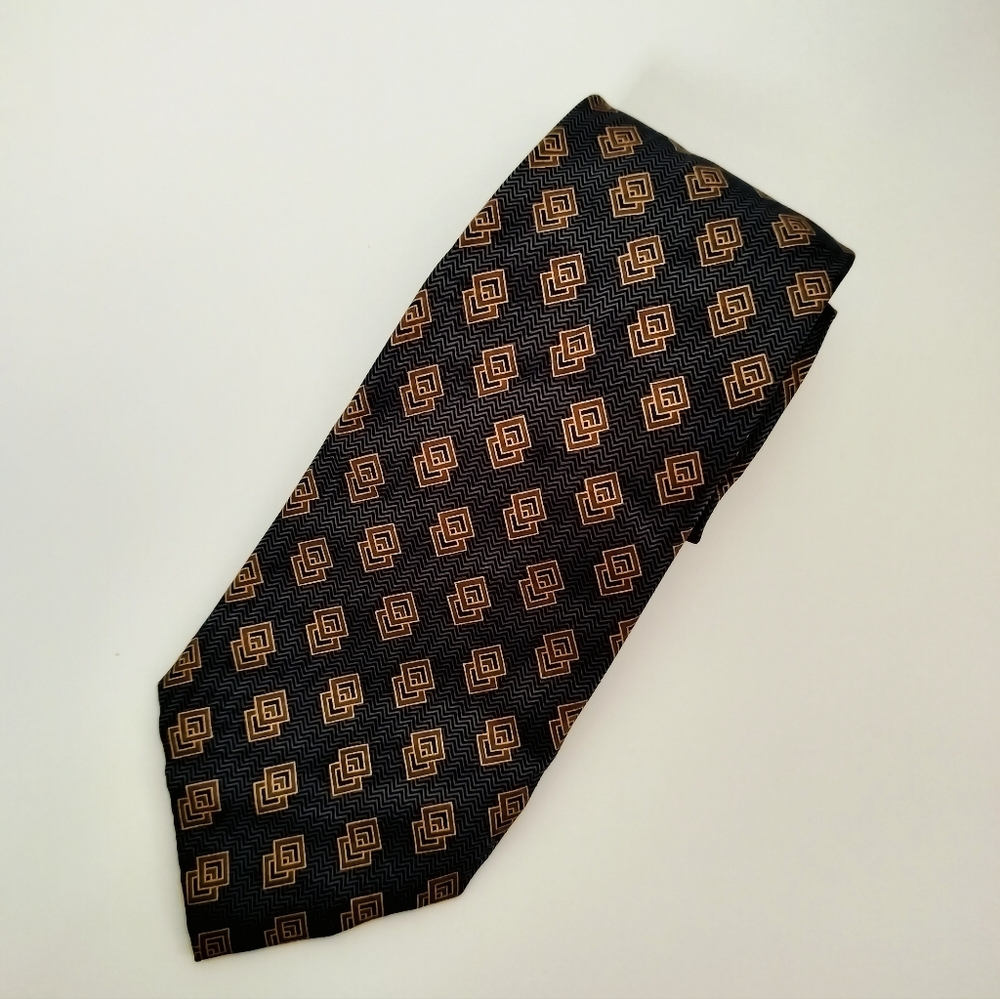 Antonia collection men's necktie neck tie hand made 100% silk gray
